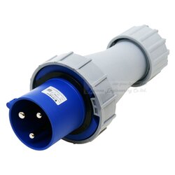"DAKO PLUG" HTN 0431 ปลั๊กตัวผู้กลางทางกันน้ำ (2P+E) 125A 230V 6H IP67