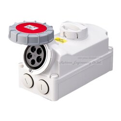 DAKO Plug เต้ารับพร้อมสวิทช์ล็อคกันน้ำ HTPZ 1151 (3P+N+E) 16A IP67 (SWITCHED & INTERLOCKED SOCKETS IP67)