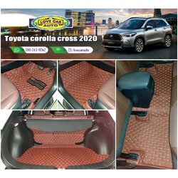 พรมรถยนต์ 6D สีแดงเลือดหมู Toyota Corolla Cross