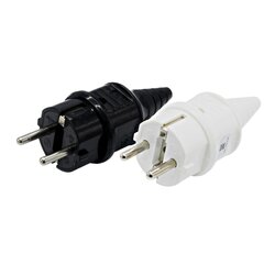 "DAKO PLUG" DKN 012B (สีดำ) / DKN 012W (สีขาว) ปลั๊กตัวผู้เยอรมัน (2P+E) 16A 230V IP44