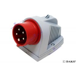 "DAKO Plug" HTB715 ปลั๊กตัวผู้กลางทาง ปลั๊กมีขาสลับเฟส 3P+N+E 16A 400V IP44