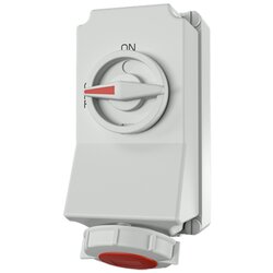 MENNEKES 5600A (รหัสใหม่ 5602406G) ปลั๊กตัวเมียติดผนัง พร้อมสวิทว์และ DUO-Interlock (3P+E) 16A 400V IP67