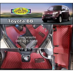 พรมรถยนต์ 6D สีแดงไวน์ Toyota BB
