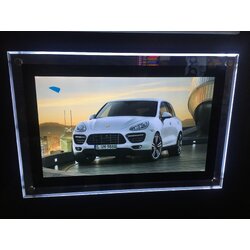 ป้ายไฟเมนูบอร์ด กรอบกระจายแสง รุ่นPC คริสตัล ขอบดำ