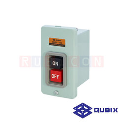 QUBIX CBSY-330 สวิตซ์กดจม ON-OFF 3P 30A 600V 3.7KW SCREW TERMINAL M4 ติดตั้งแบบฝัง IRON (POWER PUSHBUTTON SWITCH)
