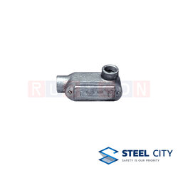 STEEL CITY คอนดูท เอ๊าท์เลทบ๊อกซ์อาบสังกะสี พร้อมฝา L.R. (HOT DIP GALVANIZED CONDUIT OUTLET BOXES)