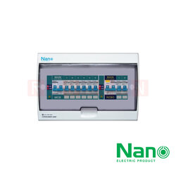 Nano Electric® CSB-M6R2(C) ตู้คอนซูเมอร์ยูนิต บัสบาร์แยก Consumer unit Split Bus SHIHLIN/NANO (Main MCB+6 MCB&Main RCBO+2 MCB)(1 ชิ้น/กล่อง)