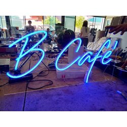 ป้ายไฟแอลอีดีนีออนเฟล็ค งานB CAFEนีออน