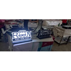 ป้ายกล่องไฟฐานตั้ง ป้ายกล่องไฟไดคัทตั้งโต๊ะ