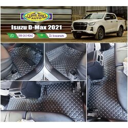 พรมรถยนต์ 6D สีดำด้ายทอง Isuzu D-Max 2021
