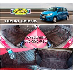 พรมรถยนต์ 6D สีดำด้ายแดง suzuki Celerio