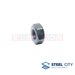 STEEL CITY HCHN20 น็อตสำหรับสกรูแขวนรางตัวซีอาบสังกะสี ขนาด 3/8” (HOT DIP GALVANIZED HEXAGON NUTS)