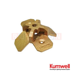 KUMWELL LRIS 58 ฐานล่อฟ้าแบบจั่ว (Ridge Saddle) Thread Size 5/8", Conductor Size 31 mm