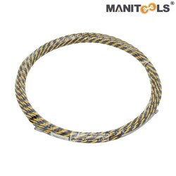"MANITOOLS" M0630 ฟิชเทปไนล่อนตีเกลียว 30 เมตร สีดำ-เหลือง Size Dia 6 mm. Length 15m. (Twist Fish Tape)