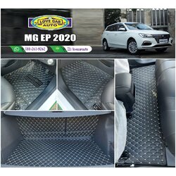 พรมรถยนต์ 6D สีดำด้ายครีม MG EP 2020
