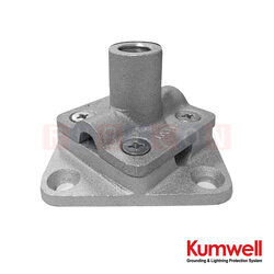 KUMWELL LDOS 58A ฐานหัวล่อฟ้า 2 ชั้น (Double Base Saddle) Thread Size 5/8", Cable Size 50-70 mm2, Aluminium