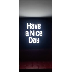 ป้ายตัวหนังสือไฟออกหน้า งานHAVE A NICE DAY