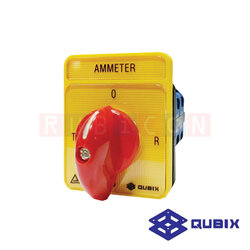 QUBIX SA16-4-61325-B03 แอมป์มิเตอร์สวิตซ์ 380V-440V / 5.5KW ขนาด 48x48mm.( AMPMETER SWITCHES-HEAVY DUTY )