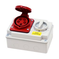 เต้ารับพร้อมสวิทช์ล็อค HTPZ 315 (3P+N+E) 16A IP44 DAKO