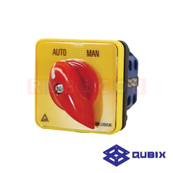QUBIX SA16-2-2/61038-B03E สวิตช์สับเปลี่ยนสองทางไม่มีตำแหน่งปิด 2P 16A 3kW / 5.5kW 48×48มม. (CHANGE OVER SWITCHES WITHOUT OFF)