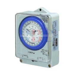 QUBIX TBS388 ไทม์เมอร์แบบอนาล็อก ไทม์เมอร์ 24HR 220-240Vac (Analog Time Switch)