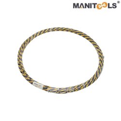 "MANITOOLS" M0615 ฟิชเทปไนล่อนตีเกลียว 15 เมตร สีดำ-เหลือง Size Dia 6 mm. Length 15m. (Twist Fish Tape)