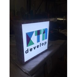 ป้ายกล่องไฟแอลอีดี งานKTN DEVELOP