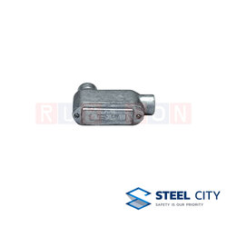 STEEL CITY คอนดูท เอ๊าท์เลทบ๊อกซ์อาบสังกะสี พร้อมฝา L.B. (HOT DIP GALVANIZED CONDUIT OUTLET BOXES)