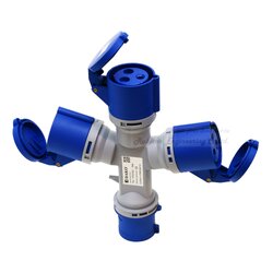 DAKO PLUG HTN 1023 ปลั๊กแยกสามทาง (2P+E) 32A IP44