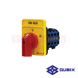 QUBIX SA16-3-4/61200-B03 สวิตช์สตาร์-เดลต้า 3P 63A 3kW / 5.5kW ขนาด 48×60มม. (STAR-DELTA SWITCHES)