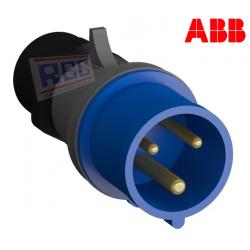 ABB 232BP6 เพาเวอร์ปลั๊กตัวผู้กลางทาง 2P+E 32A 230V IP44 6H