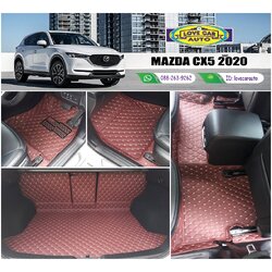 พรมรถยนต์ 6D สีแดงไวน์ MAZDA CX-5 2020