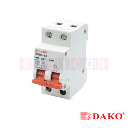 "DAKO" KNB1-63-2P 415V เซอร์กิตเบรกเกอร์ สำหรับคอนซูมเมอร์ยูนิต และโหลดเซ็นเตอร MINIATURE CIRUIT BREAKER (MCB)