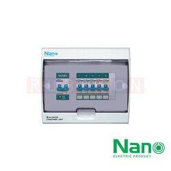 Nano Electric® CM50B-06 ตู้คอนซูเมอร์ยูนิต SHIHLIN/NANO เมน+6ช่อง ( พร้อมเมน 50 A+ลูกย่อย) ( 1 ชิ้น/กล่อง )
