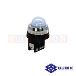 QUBIX CPNR-252W ไพล็อตแล้มป์แบบต่อตรง Ø25 mm. LED 220Vac สีขาว (WHITE) (PILOT LAMPS : Ø25 MM.)