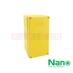NANO-203Y กล่องพลาสติกกันน้ำ สีเหลือง ขนาด 5x10x3.5” (127.10x254x91 mm.)