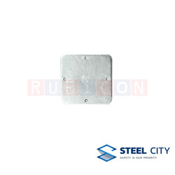 STEEL CITY HBY51 ฝาปิดสแควบ็อกซ์อาบสังกะสี 4"x4" ชนิดลึก หนา 1.2 mm. (HOT DIP GALVANIZED SQUARE COVERS)