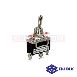 QUBIX C5R12B ท๊อกเกิ้ลสวิตช์ 1P 3 ขั้ว 15A / 250V (ON-ON Spring return ) Screw type (TOGGLE SWITCH)