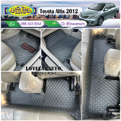 พรมปูพื้นรถยนต์6D Toyota Altis 2012 พรม VVIP สีเทา