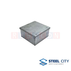 STEEL CITY HPBT2-101010 พลูบ๊อกซ์อาบสังกะสี หนา 2.0 mm. ขนาด 10 x 10 x 10 cm. (HOT DIP GALVANIZED PULL BOXES)