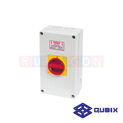QUBIX SAA100-300011 โรตารี่ สวิตช์พร้อมกล่อง 3P 100A 18.5kW / 30kW (ROTARY SWITCHES SAA-SERIES WITH PADLOCK)