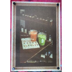 ป้ายแสดงเมนู Slim Lightbox เมนูเครื่องดื่มชาไทย–มัทฉะของร้าน BEANS