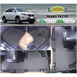 พรมรถยนต์ 6D สีดำด้ายทอง Lexus RX-270