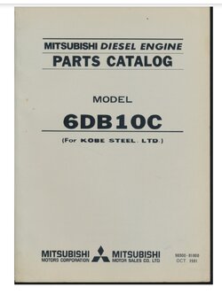 MITSUBISHI DIESEL ENGINE PARTS CATALOG MODEL 6DB10C