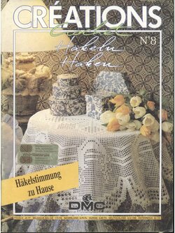 CREATIONS Crochet N ํ8 ลายโครเชต์ผ้าคลุมโต๊ะ **เนื้อหาด้านในหนังสือเป็นภาษาเยอรมันทั้งเล่ม