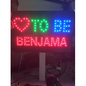 ป้ายไฟเชียร์ งานBENJAMA