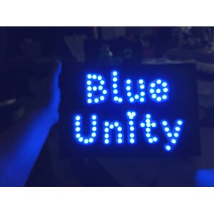 ป้ายไฟเชียร์สีน้ำเงิน งานBLUE UNITY