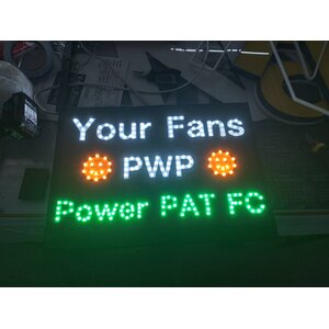 งานป้ายไฟเชียร์ ป้ายแฟนคลับ งานป้ายไฟเชียร์ Your Fans PWP Power Pat FC