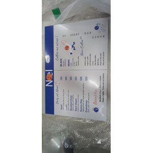 ป้ายงานพิมพ์ลงบนแผ่นเมนูลูกค้า งานNOEL