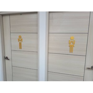 ป้ายหน้าห้องน้ำ รูปการ์ตูนผู้ชาย ผู้หญิง